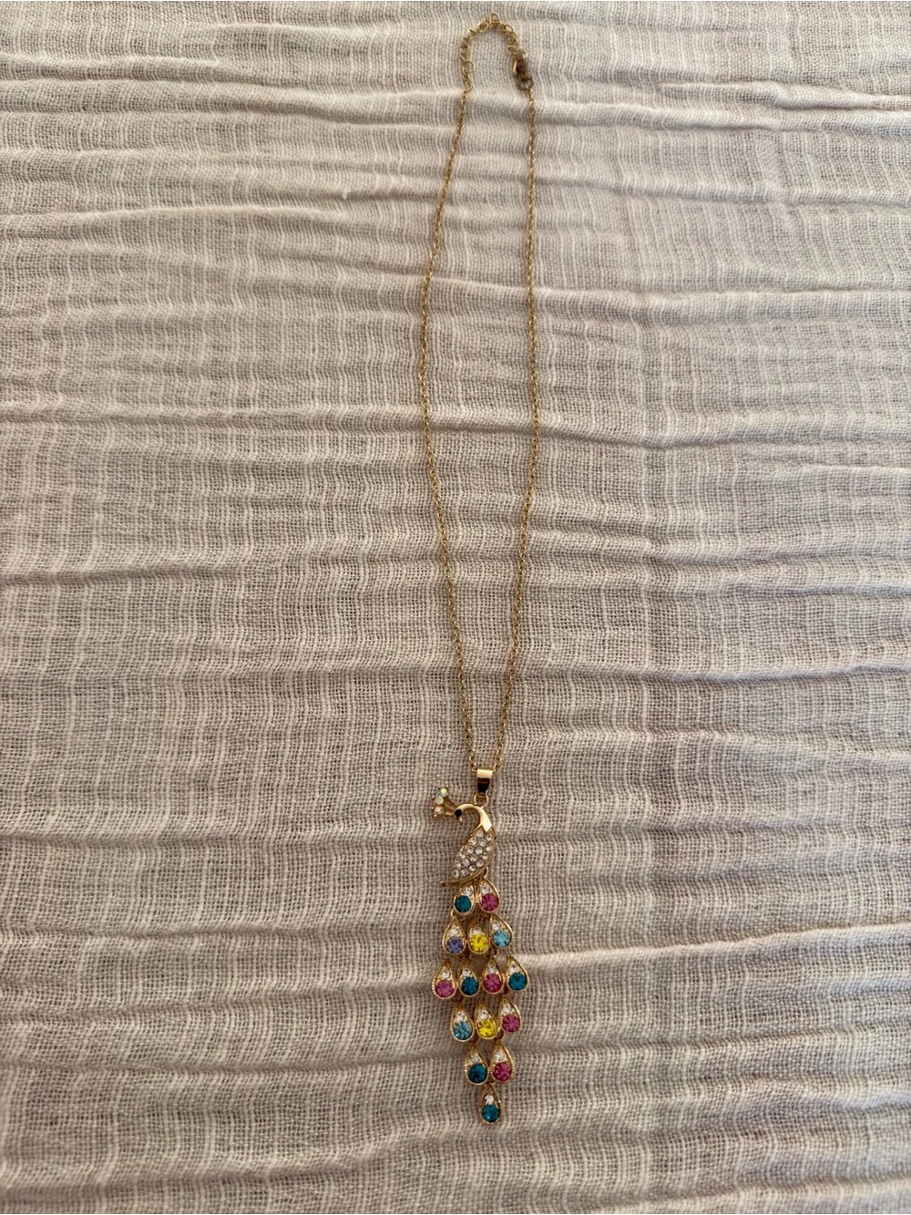 Sparkling Peacock Statement Necklace 🦚✨